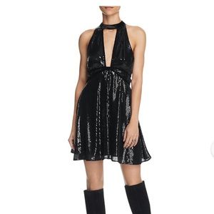 Free people velvet sequined double v neck dress 8